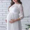 Abiti casual Premaman Abito da donna a pieghe Maxi gravidanza Baby Shower Abito da sposa214G