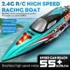 HJ816 Brushless RC Boat 2.4 GHz 55 km/h Professionell fjärrkontroll Hög hastighet Racingbåtar Modell Snabbbåt VSFT012 WL916