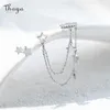 Thaya couleur argent étoile balancent boucle d'oreille pour les femmes avec chaîne violet clair cristaux boucles d'oreilles de haute qualité élégant bijoux fins 220214198G