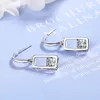 Dangle Earrings Hollow Rectangle 5a Zirconia Stone Pendant Drop Fashion Korean Style Memale Jewelry Accessoriesギフト