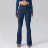 AL08 Dames Yogabroeken Uitlopende Groef Align Effen Kleur Naakt Sport Vormgeven Hoge taille Strak Fitness Losvallend Joggers Gymkleding Dames Slipje