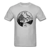 T-shirt da uomo T-shirt paesaggio montano Favoloso Cool White Black Sketch Qualità Stampa Cotone Girocollo Taglia EU XS-5XL Tee