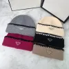 Designer Beanie for Women Winter Hats Mens Fashion Lacework Triangle Badge Ladies Sticked Hat Warm Cap Par Outdoor Sports Bonnet Caps -6
