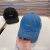 Bollmössesigner New Denim Plaid Baseball Hat Letter broderi unisex anka tunga hatt utomhus mode mångsidig hatt Egef