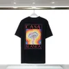 카사 블랑카 티셔츠 디자이너 티셔츠 남성 100% 면화 짧은 슬리브 스트리트 스타일 남자 Tshirt casablanc t shirts 미국 크기 s-xxl283g