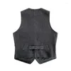 Men's Vests Vest Multi-pockets Cotton Safari Western Waistcoat Vintage Gilets