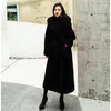 Manteau d'hiver en fourrure pour femmes, grande taille 5xl, mode femme, ceinture X Long, col en V, épais et chaud, Faux manteaux pour femmes, 2023