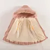 Daunenmantel 2 3 4 Jahre halten Sie warme Mädchen Jacke Herbst Winter Little Prinzessin Kapuze Reißverschluss Baby Oberbekleidung Weihnachtsgeschenk Kinder Kleidung 231016