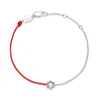 Slovehoony 925 Sterling Silver Simple Rope Bracelet 14K Gold Plated Adjustable Clean Gemstone Bracelet