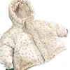 W dół płaszcz dziewczynki zima bawełniana kurtka dla dzieci drukarnia luz luźne wersja koreańska zagęszcza ciepła snowsuit dziecięca odzież wierzchnia 231013