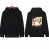 Herrtröjor anime blå lås yaguchi yatora grafisk tryckt hooded överdimensionerad hoodie män kvinnor tröjor med blixtlås vinter varm pullover