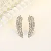 Studörhängen Real S925 Sterling Silver Diamond Earring Kvinnor Aros Mujer Oreja Orecchini Mainland Kina för kvinnor