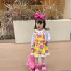 Vestidos de menina vestidos de verão para meninas vestido de princesa bonito dos desenhos animados algodão causal robe princesse fille japonês crianças roupas