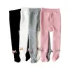 Chaussettes pour enfants Bébé fille chaussettes hautes coton respirant doux enfants chaussettes solide grand arc enfants filles infantile princesse chaussettes longues 1-6 ans 231016