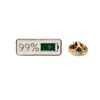 Broscher 4st enkla taggbokstäver emalj stift 99% elkvantitet brosch metallkläder märke påse ryggsäck för vänner gåvor