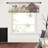 Rideau de grange, vache, cochon, âne, fenêtre transparente courte, en Tulle, pour cuisine, chambre à coucher, décoration de maison, petits rideaux en Voile