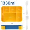 Dinnerware Children's And Students' Lunch Boxes Sealed In Compartments Fruit Salad Work Microwave Heating Bento Lunchbox