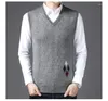 Gilets pour hommes 2023 Pull Gilet Mode Homme Business Casual Marque Vêtements 1816