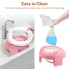 Seat Covers TYRY.HU Baby Pot Portable Silicone Baby Training Seat 3in1 Multifunction Travel Toilet Seat Foldable Children Potty With 20 bags 231016