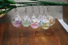 Dingle örhängen 50 st/lot mode 20mm runda glas jordklot tvålbubbla flaskor färgglada flytande pärlor i injektionsflaska som önskar med örhängen