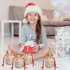 Decorazioni natalizie 5/10 Borsa regalo per feste Con coulisse Renna Caramelle Velluto Babbo Natale Anno dei bambini