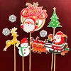 Fabrika Outlet Noel Dekorasyon Noel Kağıt Set Kek Kart Ekleme Partisi Tema Cupcake Tatlı Masa Pişirme Aksesuarları