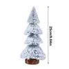 Christmas Decorations Trees Plastic Artificial With Led String Lights Table Top Small Pine Tree Desktop For Home Party Garden