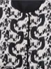 Vrouwen Jassen Yenkye Vintage Animal Print Jas Voor Vrouwen 2023 Herfst Zakken Jassen Vrouwelijke Ronde Hals Losse Bovenkleding