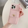 Luxury Litchi Pattern Leather Vogue Phone Case for iPhone 15 Plus 14 13 12 11 Pro Max XR XS Card Slot Lychee Print Wallet Bracket Back Cover with Plating Buckle Lock