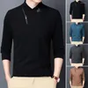 Maglioni da uomo Maglione Pullover Ricamato Doppio Lato In Pile Cerniera Caldo Elegante Autunno Inverno Manica Lunga Maglia Allentata Top