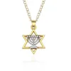 宗教的なメノラとデビッドユダヤ人の宝石の星マゼンネックレスユダヤイカヘブライ語イスラエル信仰ランプハヌカペンダント1220f