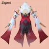 Jogerli honkai yıldız raylı tingyun cosplay kostüm antik stil anime oyunu coser roleplay kuyruk takım elbise peruk kadın