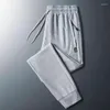 Pantalons pour hommes automne hiver décontracté chaud épais imitation coton poche zippée travail grande taille jogging