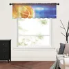 Curtain Basketball Fire Gradient Reflection Flare Small Window Tulle Sheer Short Living Room Home Decor Voile Drapes