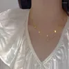 Ketten Koreanische Mode Hals Kette Kragen Zirkon Wasser Tropfen Quaste Doppelschicht Halskette Frauen