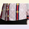 New Women's Printed Shirt With Neck Bow Plus Size Elegant Long Sleeve Ladies Button Blouses Runway Office Designer Shirts Tops8534839