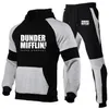 Survêtements pour hommes DUNDER MIFFLIN PAPER INC Bureau TV Show Imprimé Costumes de mode Sportswear Jogging Survêtement Running Sweats à capuche P2499