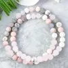 MG1078 Bransoletka olejna eteryczna Zestaw Lawa Energy Energy Bransoletka Rose Quar Yoga Bransoletka Pink Jasper Dainty Budyd biżuteria 242o