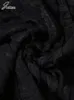 Базовые повседневные платья Joskaa Элегантный драпированный черный макси-платье Сексуальный эластичный халат без рукавов на одно плечо Лето 2023 Клубная одежда для вечеринок 231016