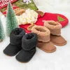 Chaussures d'hiver pour bébé, chaussons solides et chauds, en velours antidérapants, chaussures de berceau pour nourrissons, bottes de neige en cotonL231016