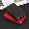 Card Holders 2023 Arrival High-Grade PU Leather Stainless Steel Men Holder Women Metal Bank Case Box