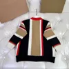 nuovo cardigan per ragazzo e ragazza maglione per bambini di alta qualità Taglia 100-160 CM Design con cuciture multicolori Giacca lavorata a maglia con scollo a V Oct15