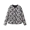 Vrouwen Jassen Yenkye Vintage Animal Print Jas Voor Vrouwen 2023 Herfst Zakken Jassen Vrouwelijke Ronde Hals Losse Bovenkleding