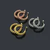 New designed Titanium Steel Jewelry Bullet Head Gear earring Bracelet Women's Rivet Chain necklace ring Designer Jewelry Cart-03