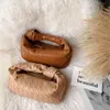 Borse Venetass Designer Bottegass Bag Jodie Woven Pelle da donna annodata a mano Caramello Marrone Rugoso Nuvola Jdnh