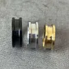 8mm Middle Grooved Ring Band For Men New Fashion Finger Rings Silver Gold Color Anillos Accessories Wholesale Trendy Punk Rock Exhibition Couple Jewelry Gifts