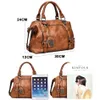 Bolsos de noche Mujeres Vintage Bolso de lujo Monederos Bolso de hombro de cuero suave Diseñador Mujer Casual Tote Bolsa de viaje Femme Señoras Bolsos de mano 231016