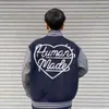 Kurtki męskie japońska męska kurtka baseballowa Harajuku kaczka haftowana wełna 1 1 wysokiej jakości ciężki tkanina unisex retro gruba x1016