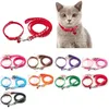 Hundehalsbänder mit Glocke, Katzengeschirr und Leine-Set, bunte Polyester-Haustier-Wanderweste, abnehmbarer Mustergürtel, Kätzchen