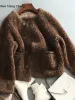Manteau court en fausse fourrure de Jacfaux pour femme, nouveau tempérament élégant, résistant au vent, chaud, Trench bouffant, collection automne-hiver 2023